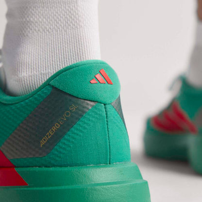 Adidas M Adizero Evo SL Mexico Running Shoes in Green Color