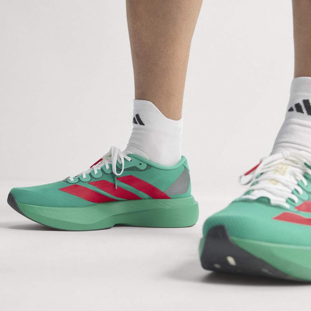 Adidas M Adizero Evo SL Mexico Running Shoes in Green Color
