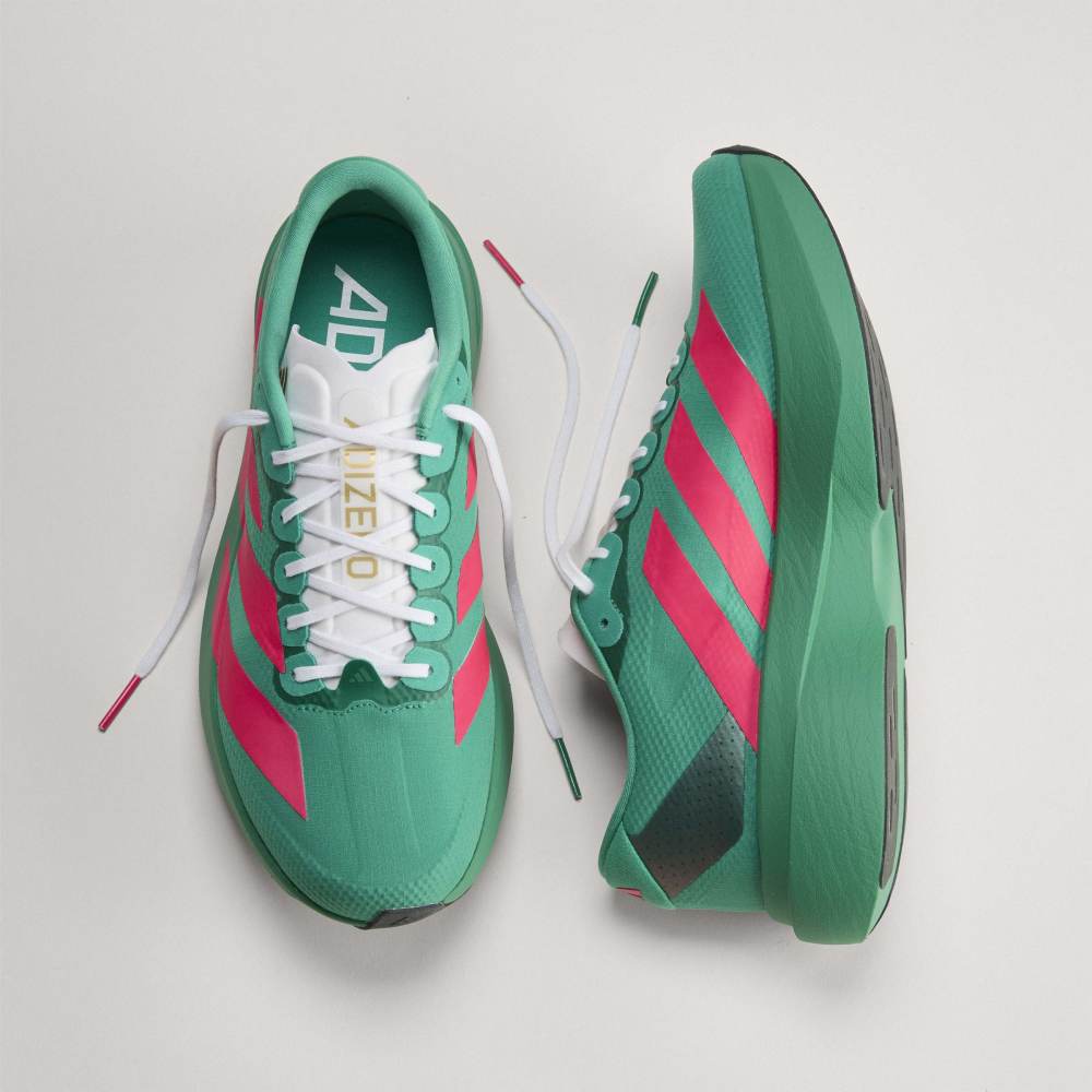 Adidas M Adizero Evo SL Mexico Running Shoes in Green Color