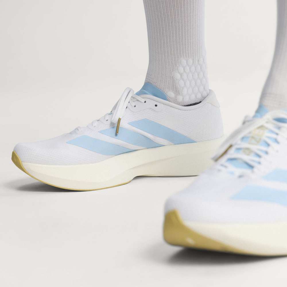 Adidas Adizero Evo SL Woven Arg Running Shoes in White Color