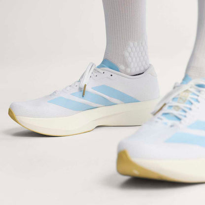Adidas Adizero Evo SL Woven Arg Running Shoes in White Color