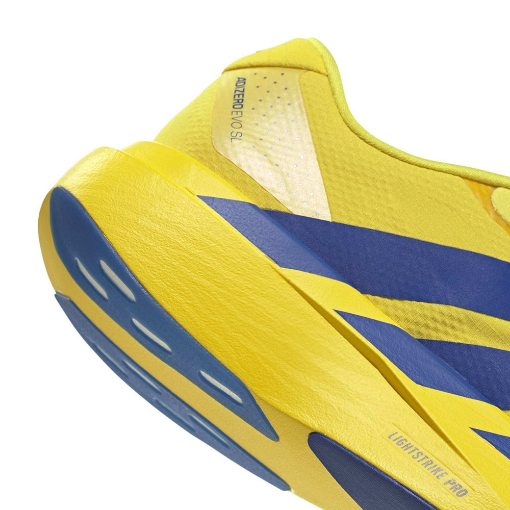 Adidas M Adizero Evo SL Woven B Running Shoes in Yellow Color