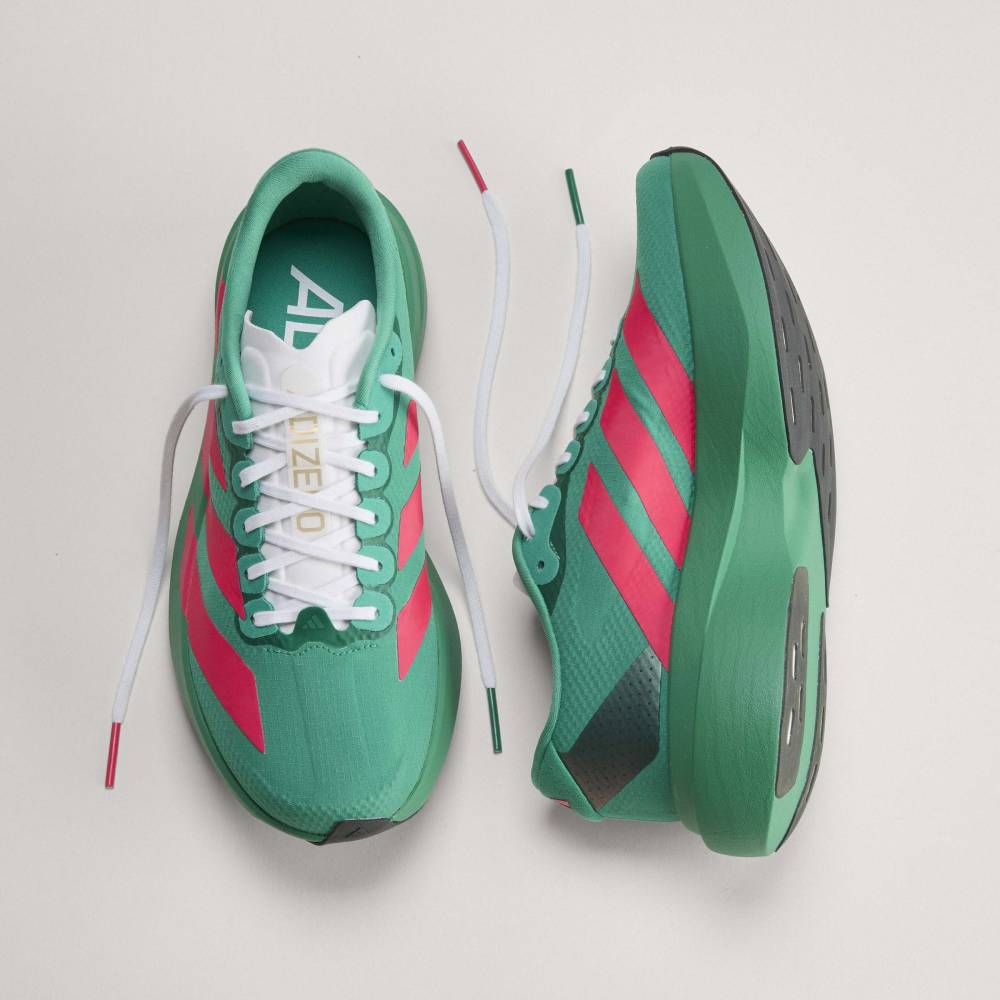 W ADIZERO EVO SL WOVEN M | COUGRN/LUC – Paragon Sports