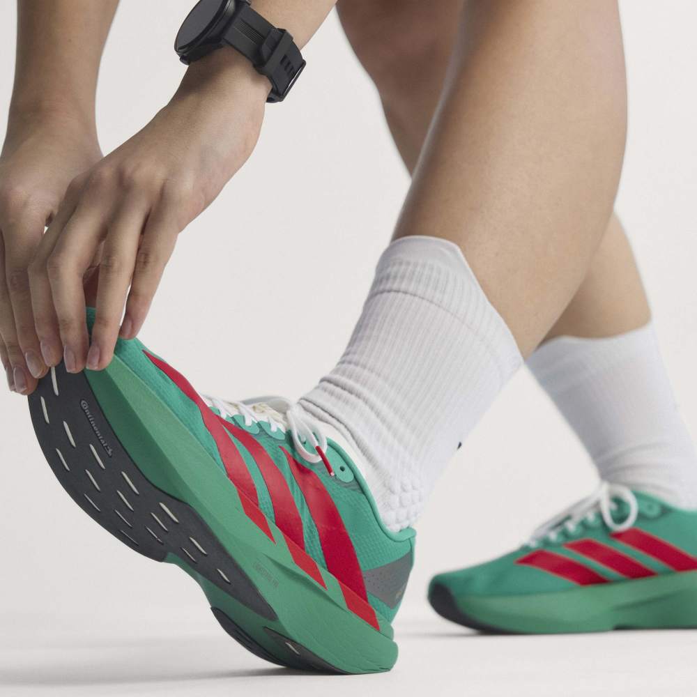 Adidas W Adizero Evo SL Woven M Running Shoes in Green Color