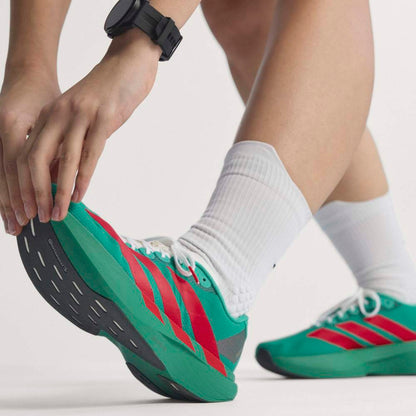 Adidas W Adizero Evo SL Woven M Running Shoes in Green Color