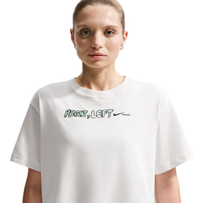 Nike W Move Df short sleeve Cropped Run Tops in White Color
