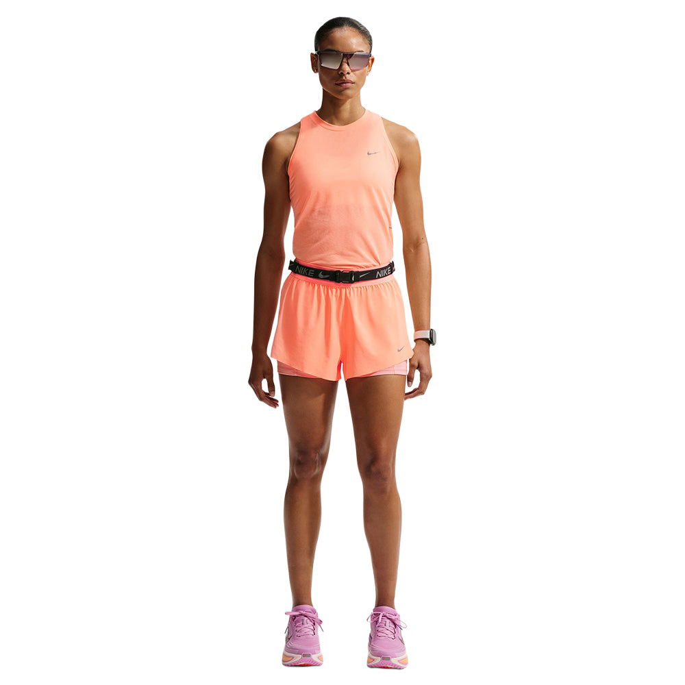 Nike W Breathe Swift Run Tank Tops in Orange Color