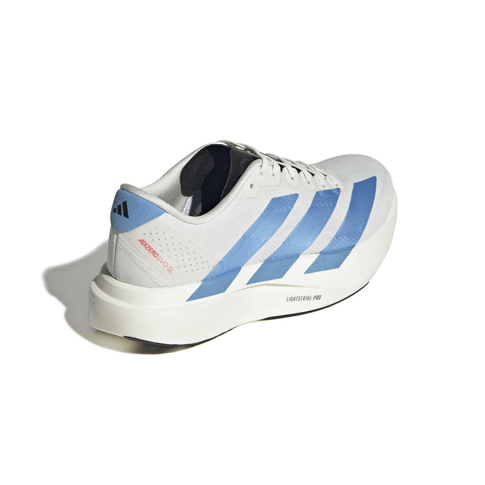 Adidas W Adizero Evo SL Woven Running Shoes in White Color