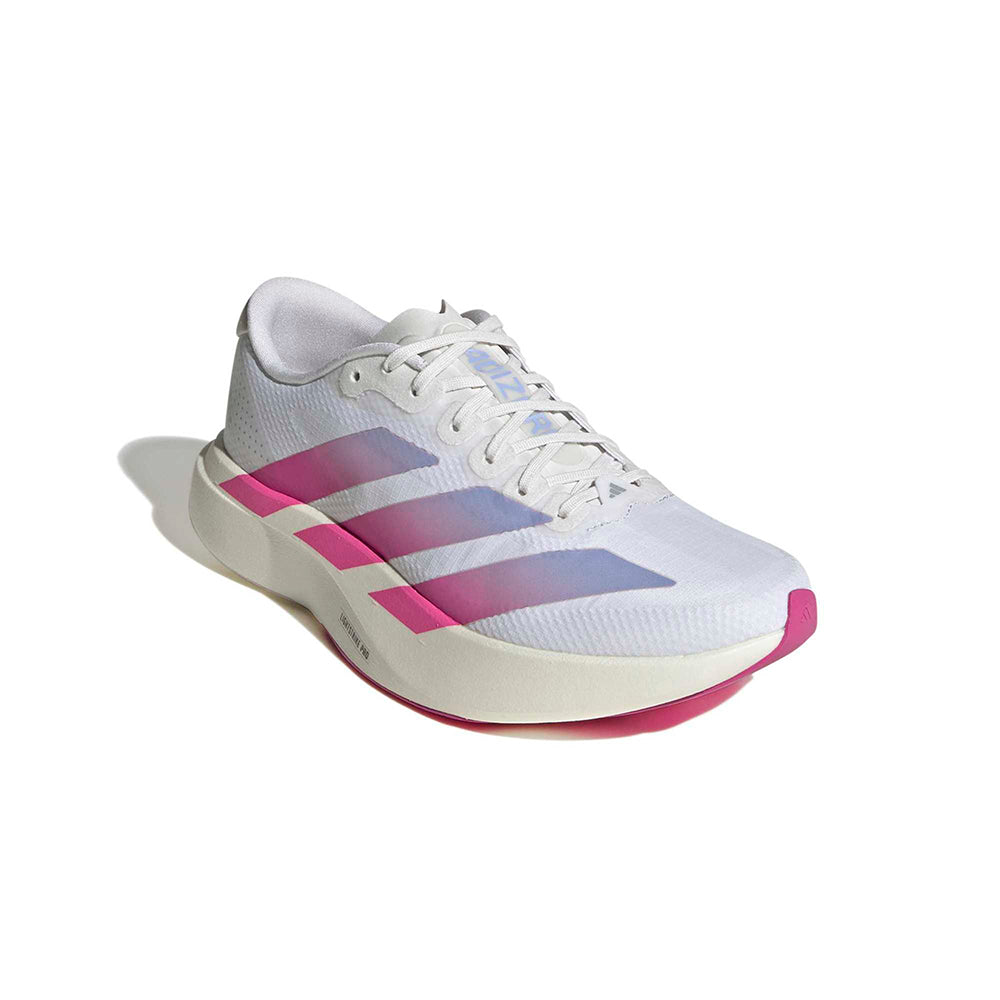 Adidas W Adizero Evo SL Woven Running Shoes in White Color