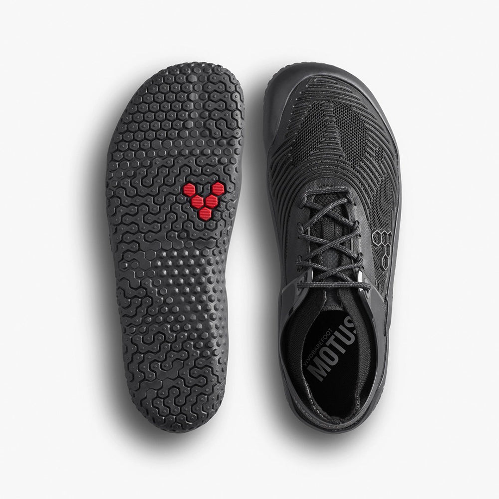 Vivobarefoot Motus Strength II Mens Barefoot Shoes in Black Color