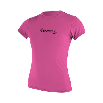 O'Neill W Basic 50+ S/S Sun Swimsuits in Pink Color