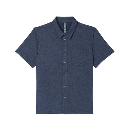 Vuori S/S Ponto Button Down Tops in Grey Color
