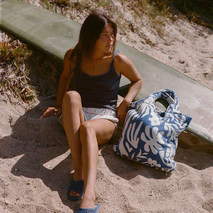 Slowtide Sunny Terry Tote Bags in Blue Color