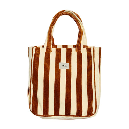 Slowtide Cabana Terry Tote Bags in Brown Color
