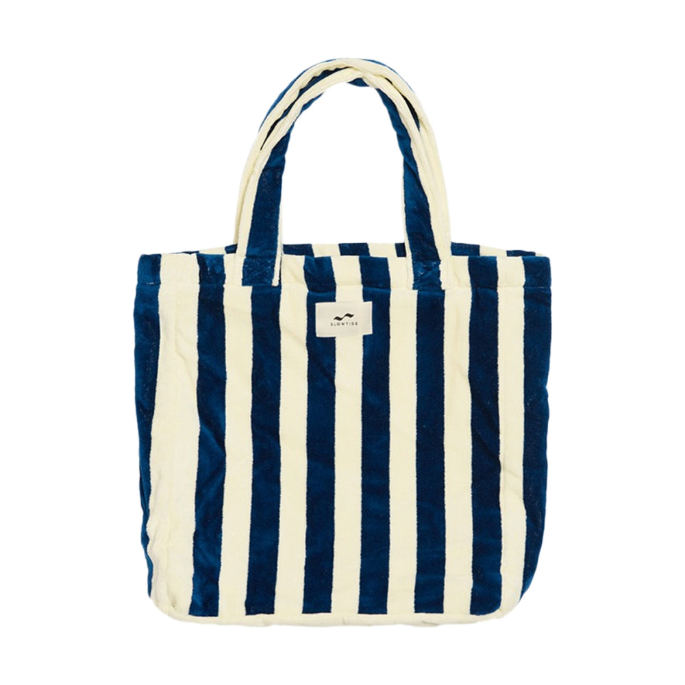 Slowtide Cabana Terry Tote Bags in Blue Color