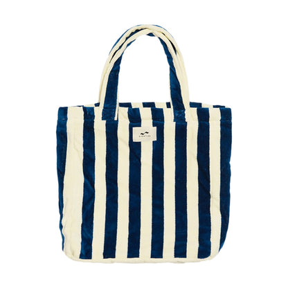 Slowtide Cabana Terry Tote Bags in Blue Color