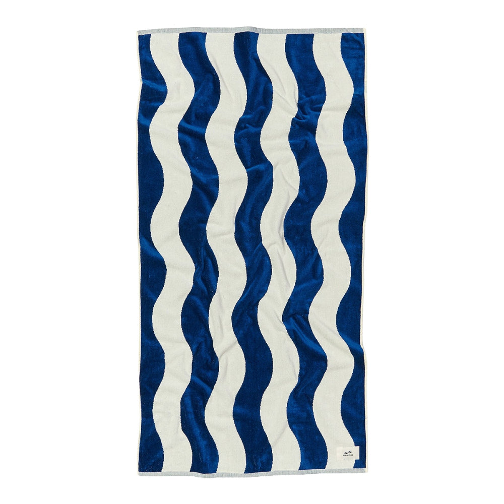 Slowtide Stripe Woven Tops in Blue Color
