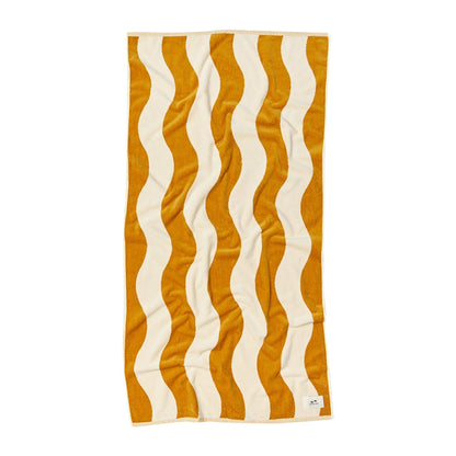 Slowtide Stripe Woven Tops in Gold Color