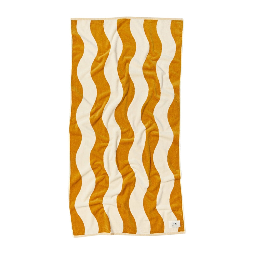 Slowtide Stripe Woven Tops in Gold Color
