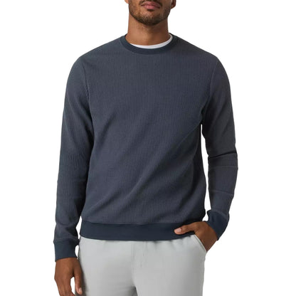 Vuori Jamestown Crew Pullover in Blue Color