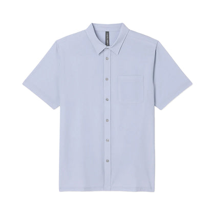 Vuori S/S Bridge Button Down Tops in Blue Color