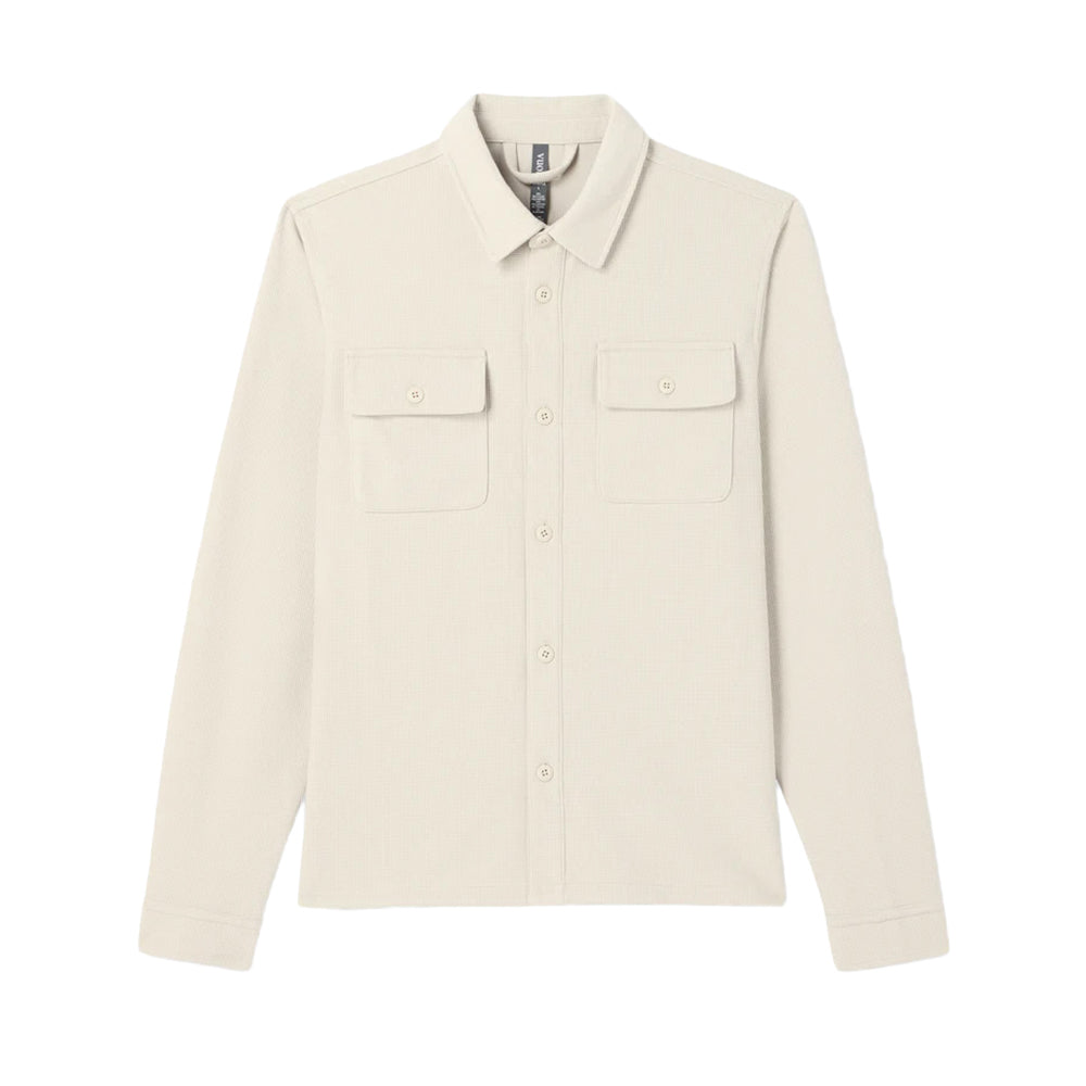 Vuori Waffle Shrirt Jkt Tops in White Color