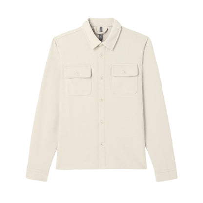 Vuori Waffle Shrirt Jkt Tops in White Color