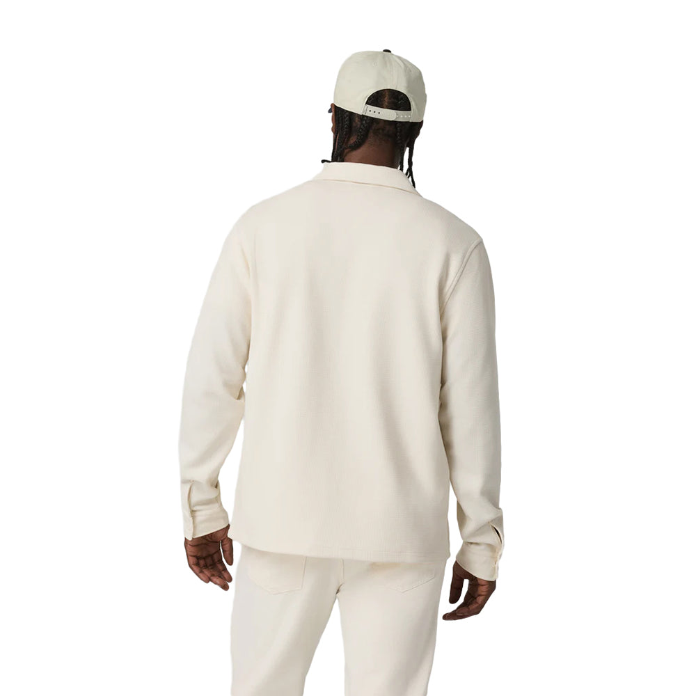 Vuori Waffle Shrirt Jkt Tops in White Color
