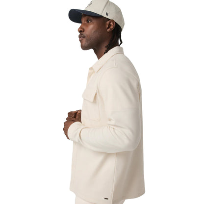 Vuori Waffle Shrirt Jkt Tops in White Color