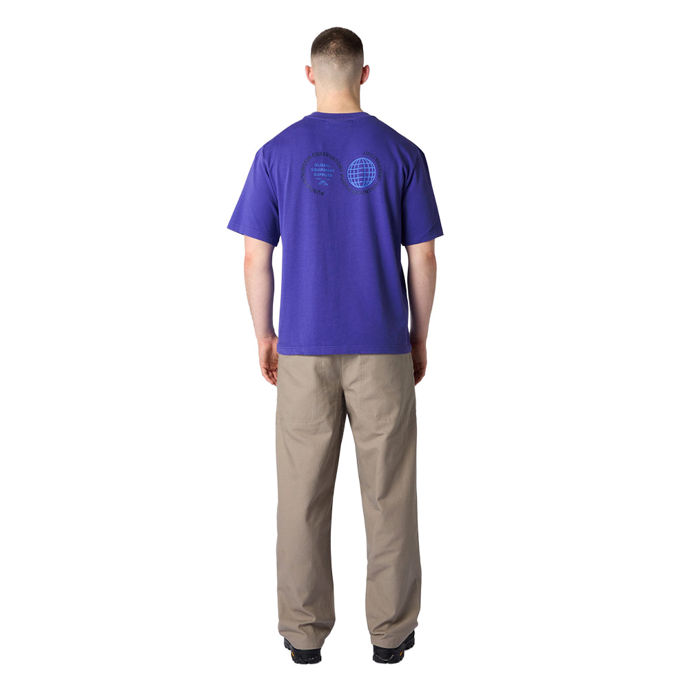 Purple Mountain Observatory Globe short sleeve Tee Tops in Purple Color
