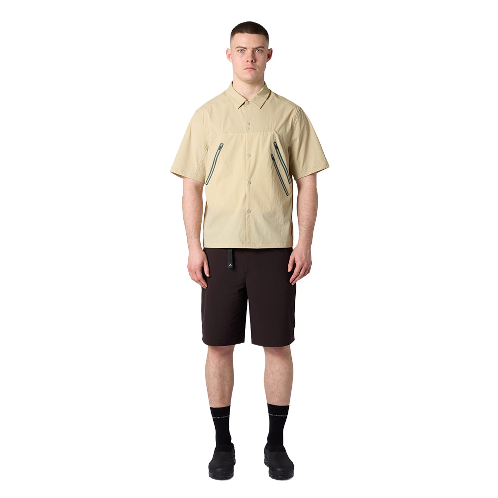Purple Mountain Observatory short sleeve Field Shirt Tops in Green Color