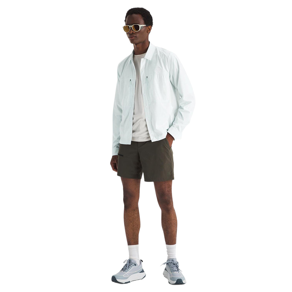 The North Face Mens Trail Lightrange L Tops in Grey Color