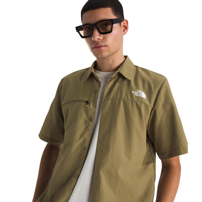 The North Face Mens Packable Short-Sle Tops in Brown Color