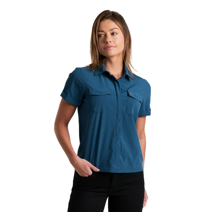 Kuhl Vantage Travler short sleeve Tops in Blue Color