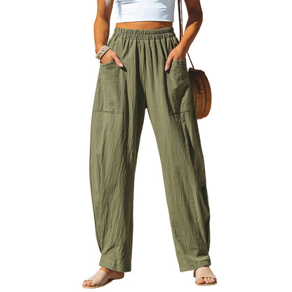 Cupshe Pants Pullon Pants in Green Color