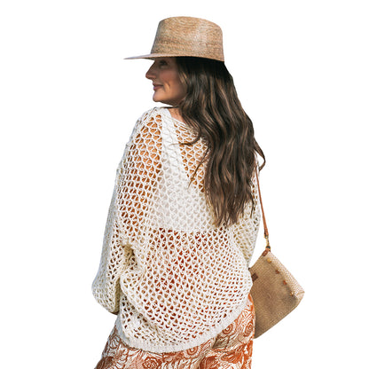 Cupshe Cover Up Sheer Top Dresses in White Color