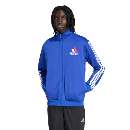 Adidas France Olp Track Jkt Fan Apparel in Blue Color
