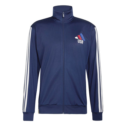 Adidas Usa Olp Track Jkt Fan Apparel in Blue Color