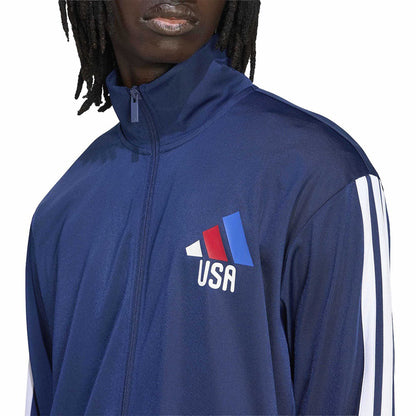 Adidas Usa Olp Track Jkt Fan Apparel in Blue Color