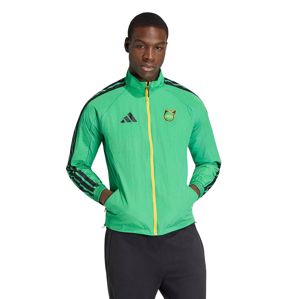 Adidas Jamaica Anthem Jkt Fan Apparel in Green Color