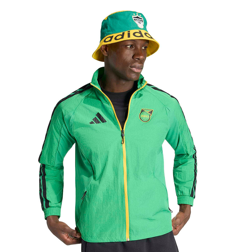 Adidas Jamaica Anthem Jkt Fan Apparel in Green Color