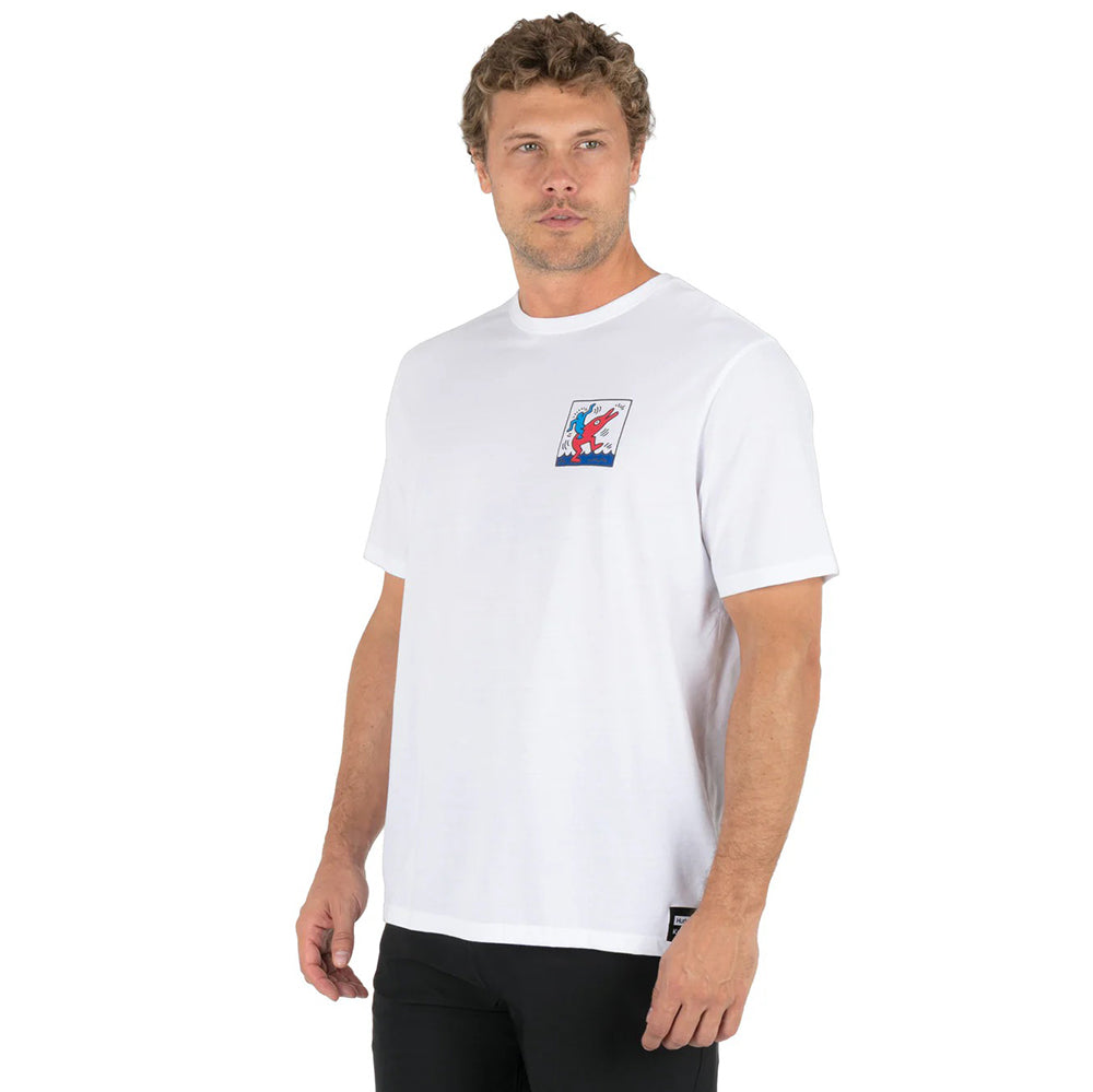 Hurley Kh Dolphin Ride short sleeve Tee Tops in Blue Color