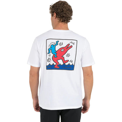 Hurley Kh Dolphin Ride short sleeve Tee Tops in Blue Color