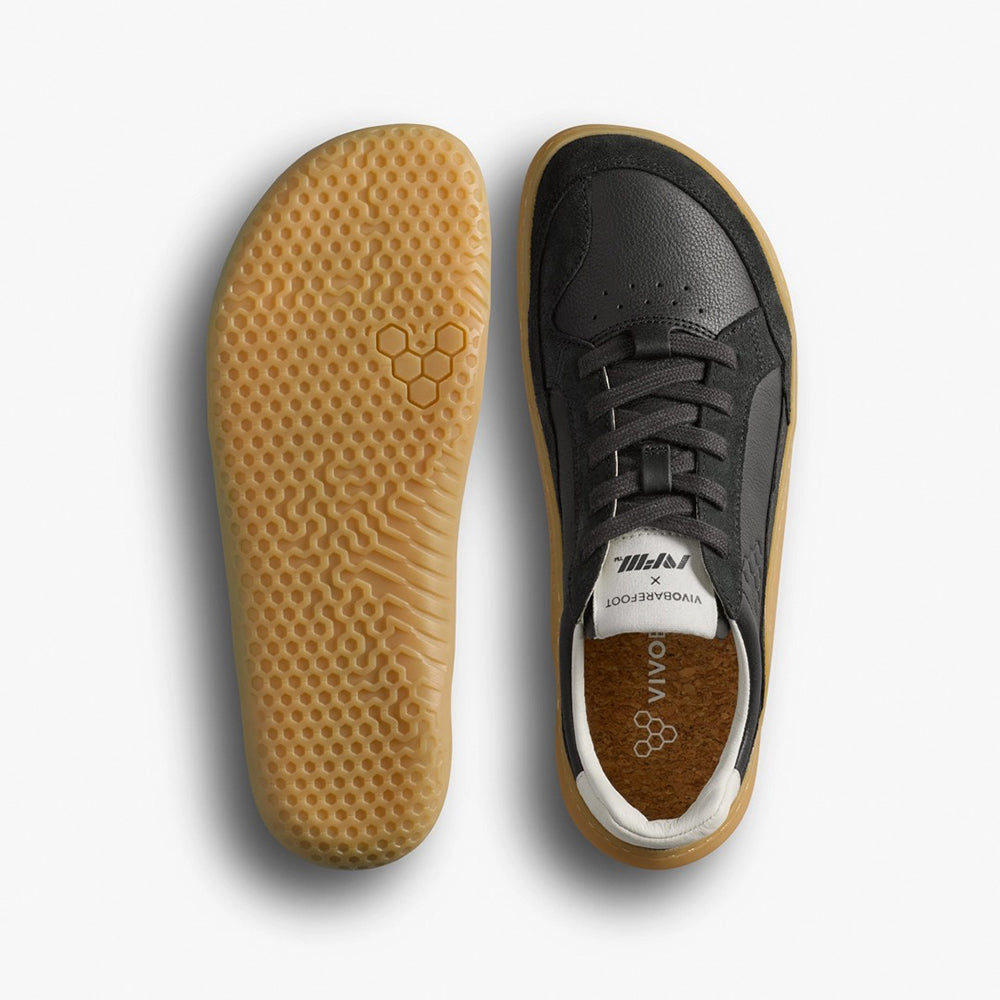 Vivobarefoot Gobi III Sneaker Leather Casual Shoes in Black Color