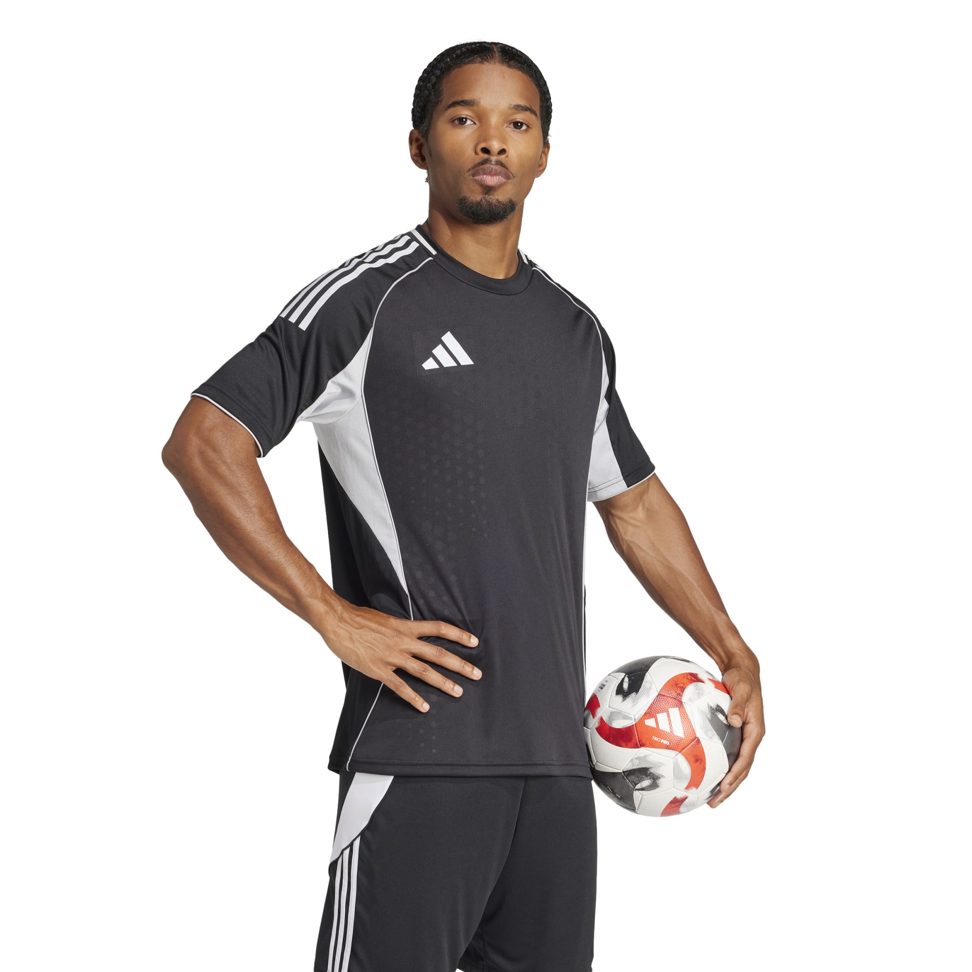 Adidas Tiro25 short sleeve Jersey Tops in Black Color