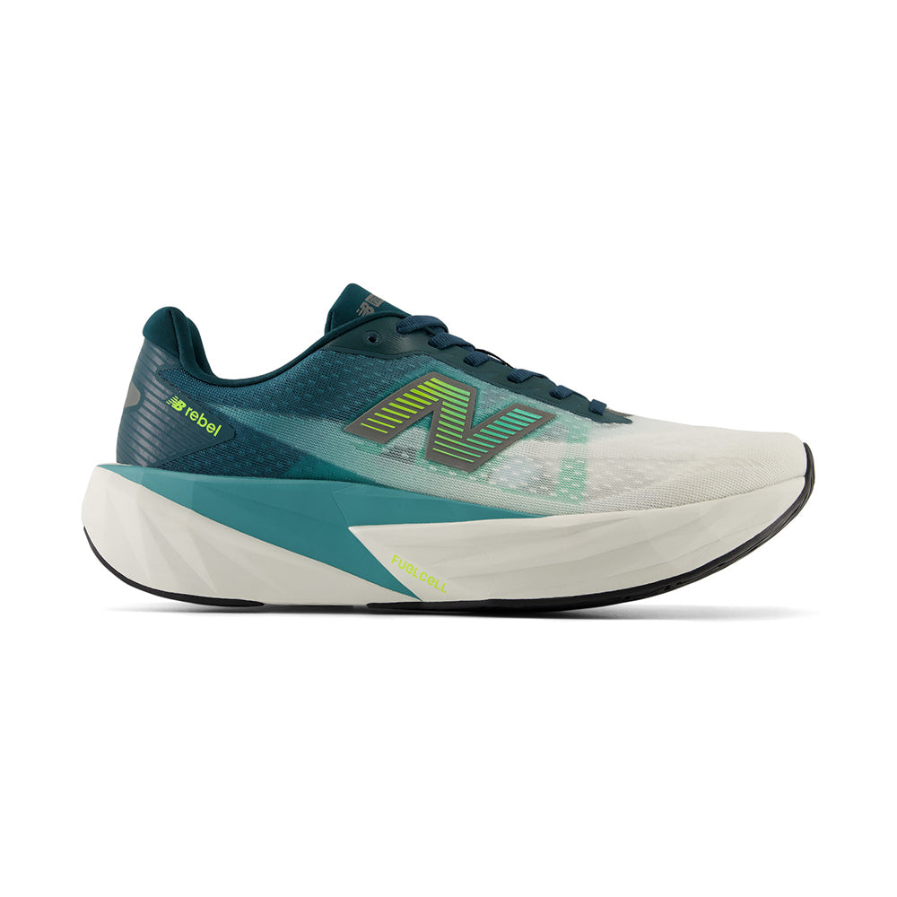 New Balance M FuelCell Rebel V5 Running Shoes in Green Color