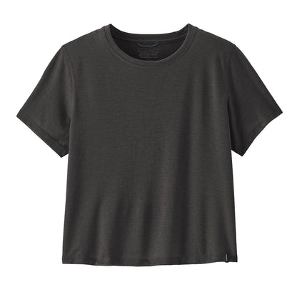 Patagonia W'S Cap Cool Trail Cropp Tops in Black Color