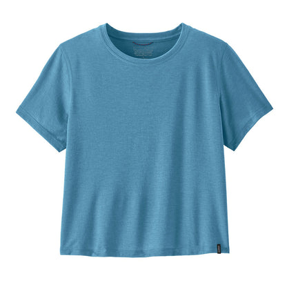Patagonia W'S Cap Cool Trail Cropp Tops in Blue Color
