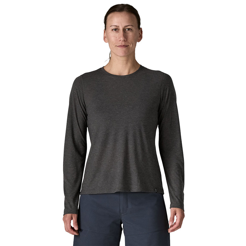 Patagonia W'S L/S Cap Cool Trail S Tops in Black Color