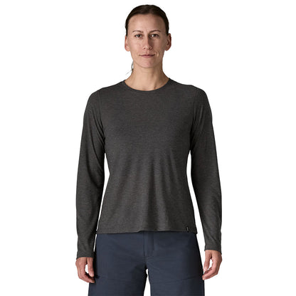 Patagonia W'S L/S Cap Cool Trail S Tops in Black Color